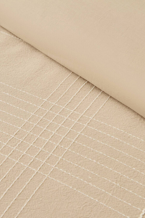 Textura Capa de edredom texturizada castanho