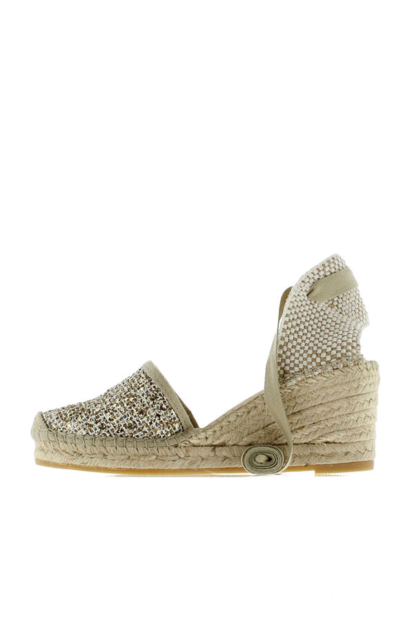 Vidorreta Espadrille cunha glitter cinzento