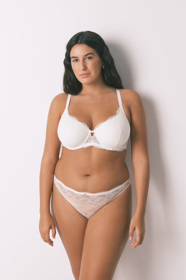 Women'secret BEAUTIFUL enchimento cl&aacute;ssico branco com soutien branco