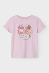Name it T-shirt menina detalhe 3D rosa