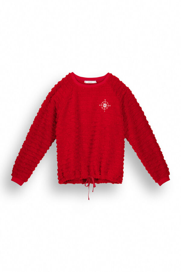 Women'secret Pijama de p&ecirc;lo comprido e polar vermelho