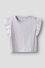 Name it T-shirt manga curta para menina rosa