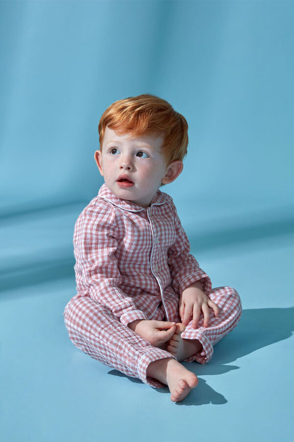 Gocco Pijama estampado vichy nude