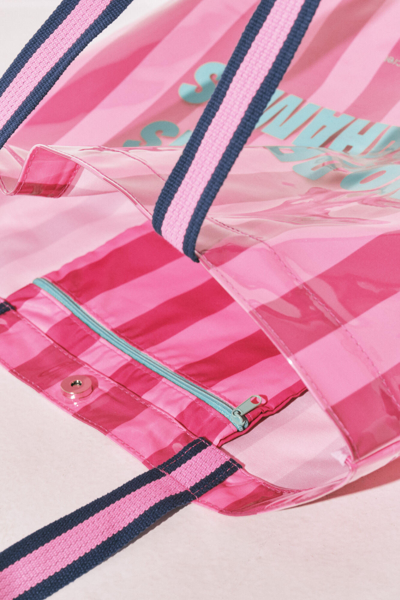Women'secret Mala de praia &agrave;s riscas rosa