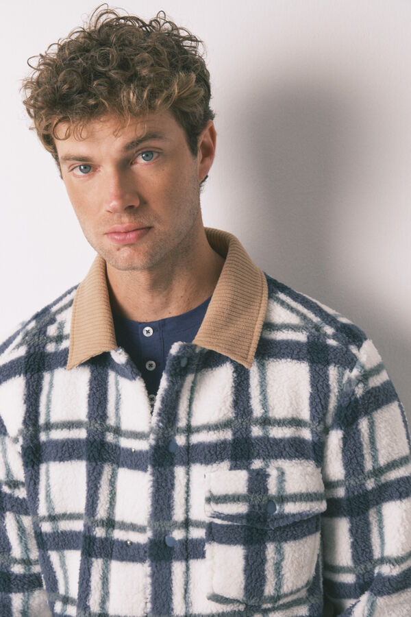 Women'secret Casaco curto/ robe masculino de pelo  bege