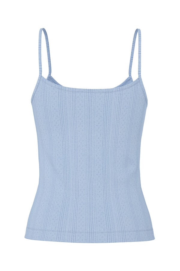 Pieces T-shirt de alças azul