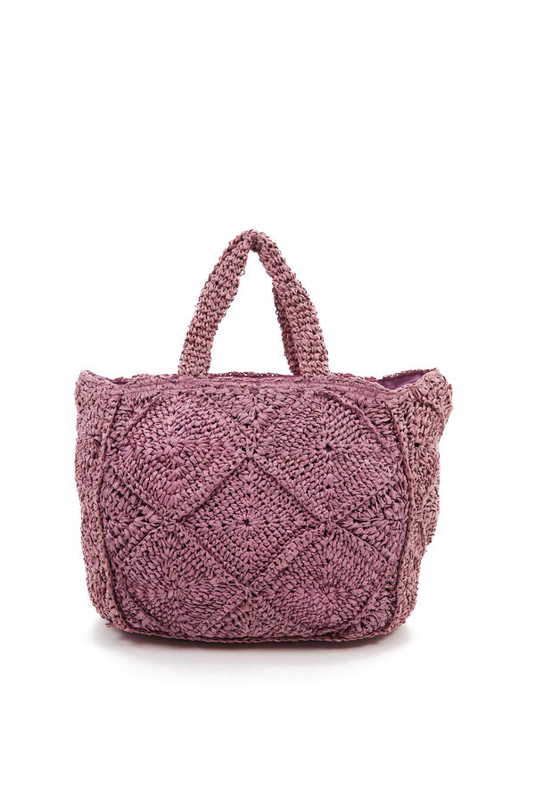 Abbacino Capazo playa trenzado cremallera morado/lila