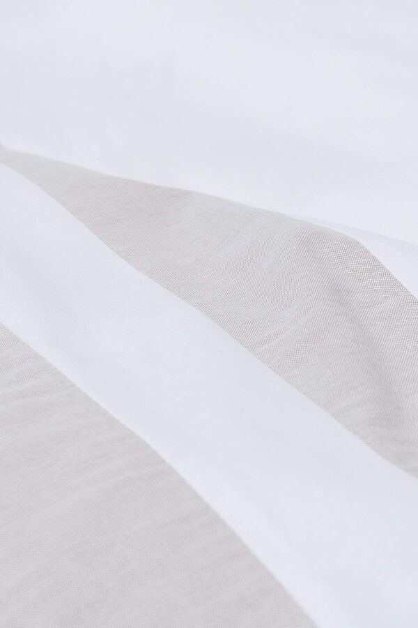Textura Capa nórdica algodão percal combinação tecidos. Cama 105-110 cm. branco
