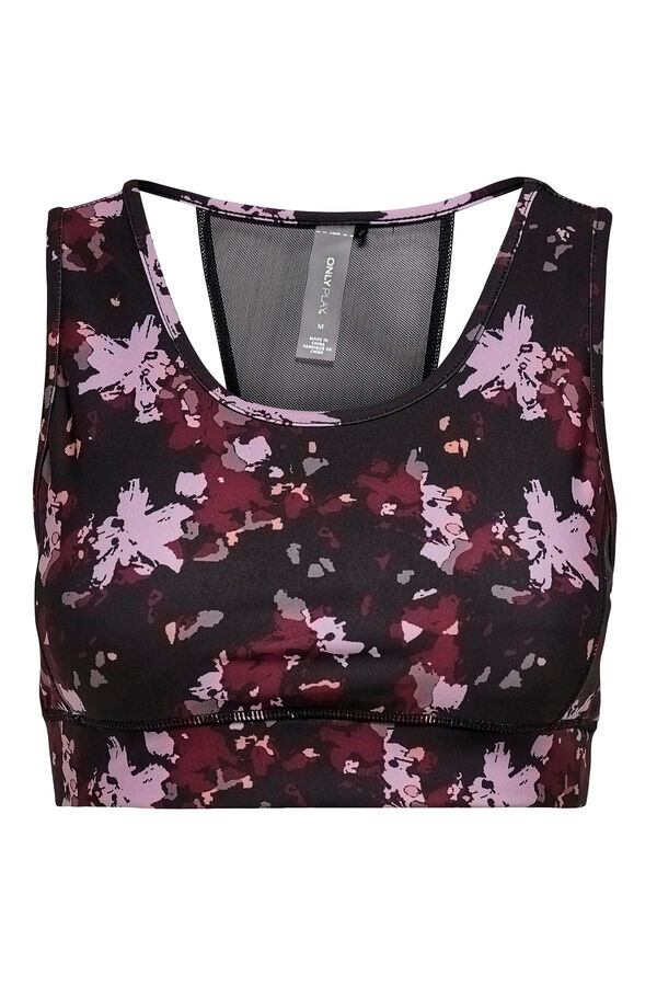 Only Play Curvy Soutien desportivo estampado preto