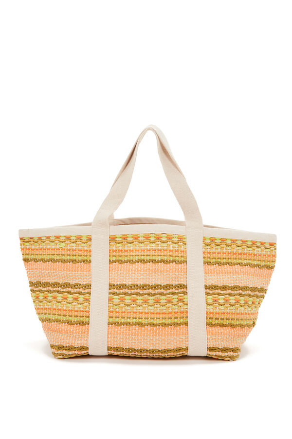 Abbacino Bolsa de praia com fecho-éclair estampado