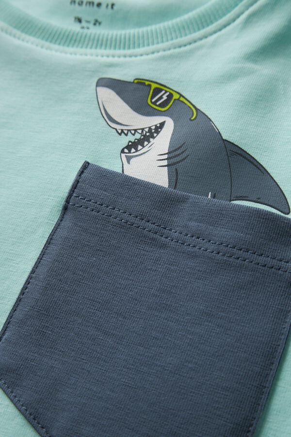 Name it T-shirt manga curta azul