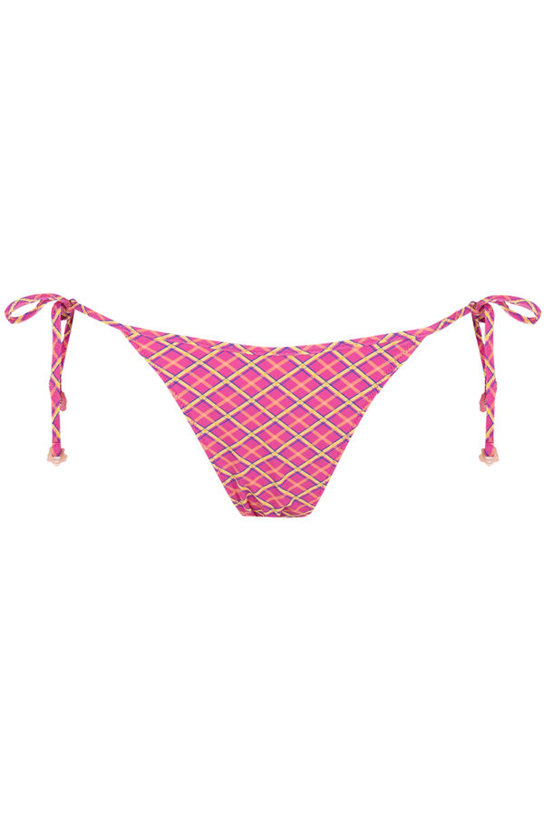 Women'secret Cueca de biqu&iacute;ni efeito U em xadrez rosa rosa