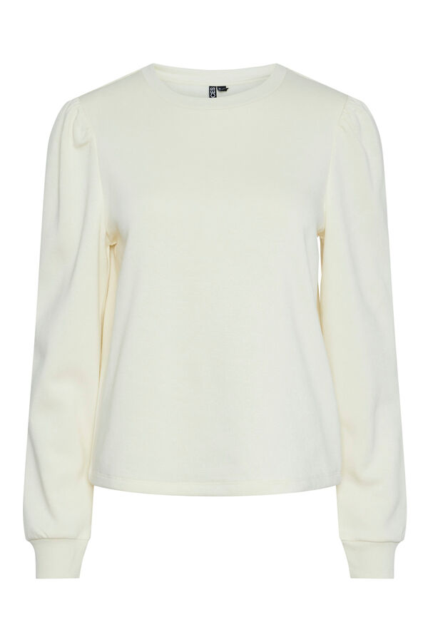 Pieces Sudadera lisa con fruncido gris