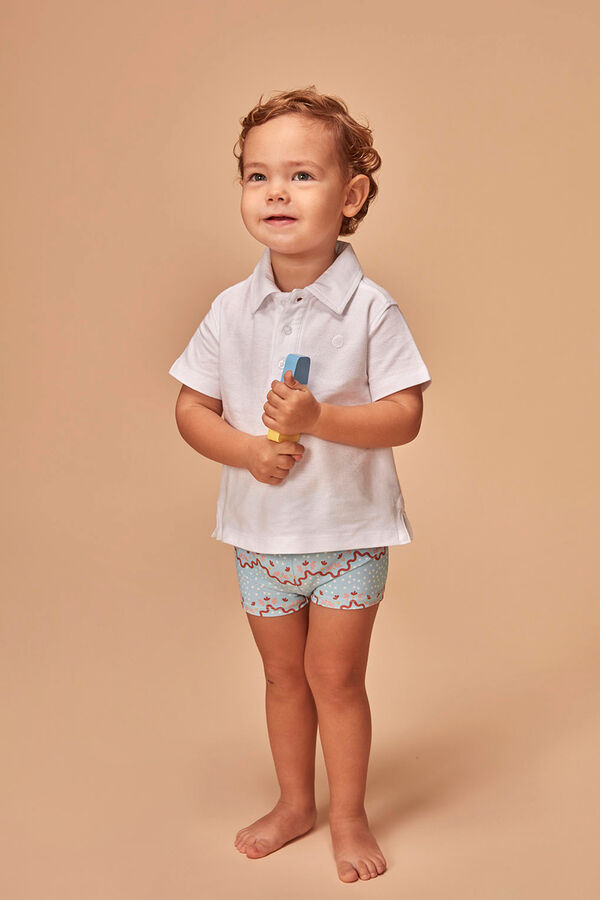 Gocco Fato de banho com estampado de ondas azul-claro azul