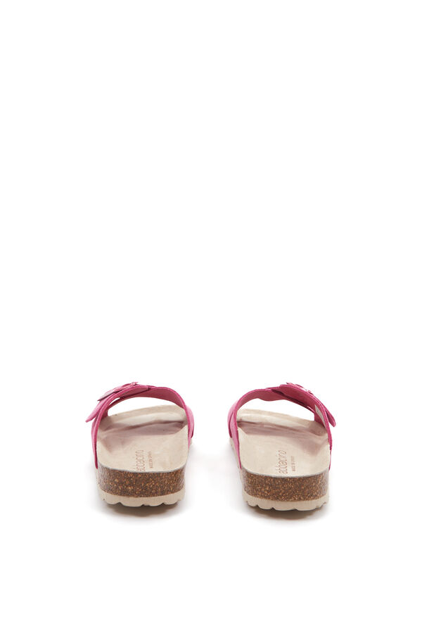 Abbacino Sand&aacute;lia rasa com fivela de mulher rosa