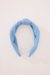 Women'secret Diadema pelo denim azul azul