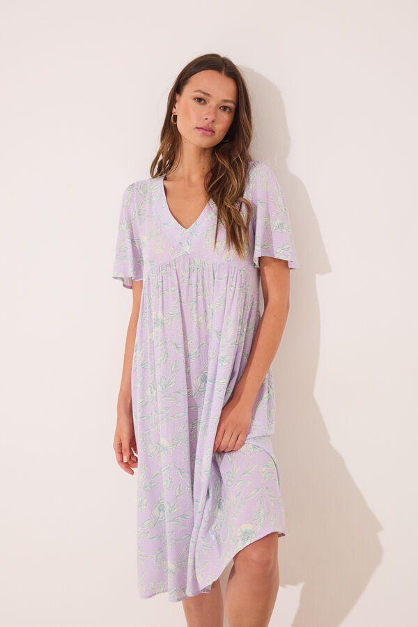 Women'secret Vestido midi estampado viscosa estampado