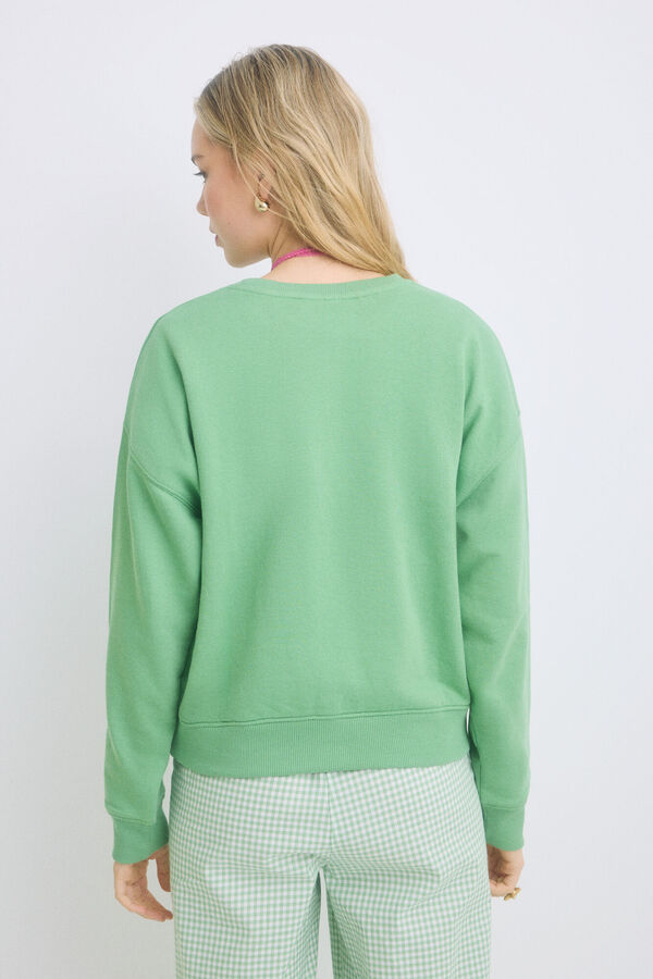 HI&BYE Sudadera felpa algodón verde verde