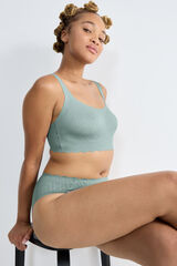 Sloggi Top sem costura azul