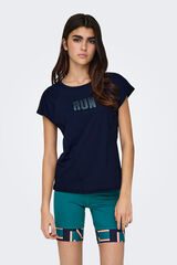 Only Play T-shirt manga curta run azul