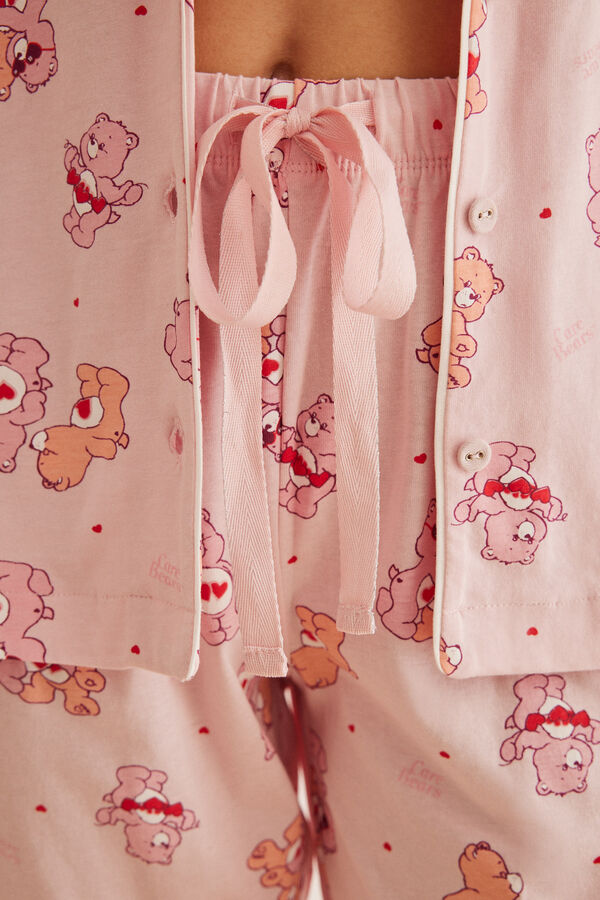 Women'secret Pijama camisero 100% algod&oacute;n Osos Amorosos rosa