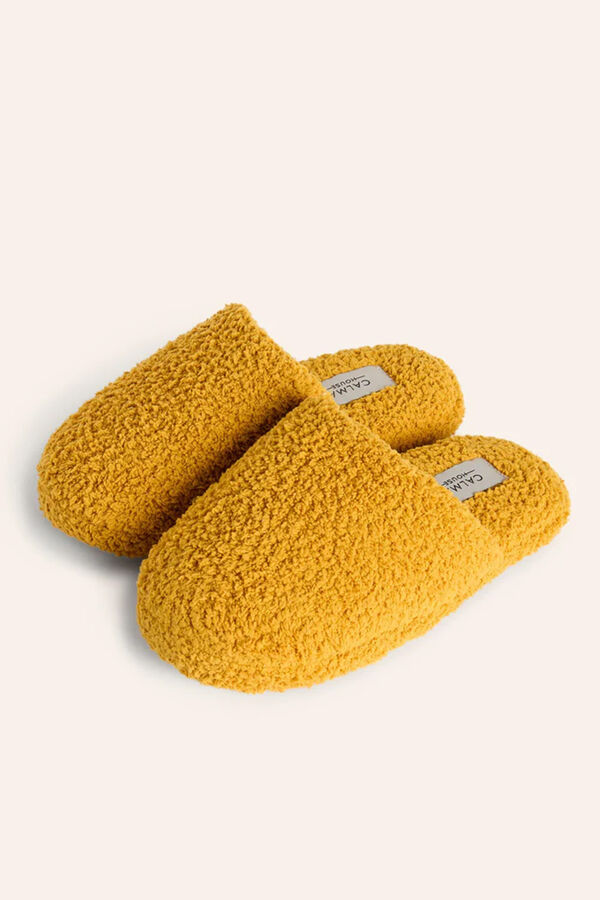 Calma House Plaid coco em mostarda estampado