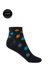 Punto Blanco Calcetines de algod&oacute;n lunares pu&ntilde;o roul&eacute; gris