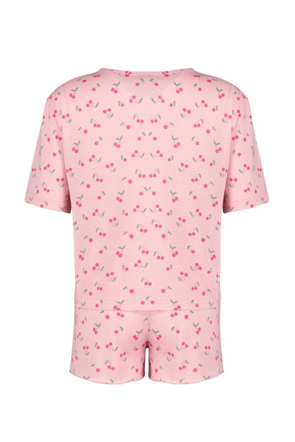 Trendyol Conjunto de pijama curto cerejas estampado