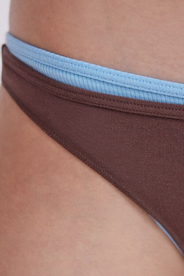 HI&BYE Pack 3 cuequinhas brasileiras algod&atilde;o rosa, azul e castanho azul