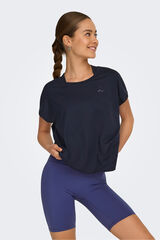 Only Play Camiseta t&eacute;cnica manga murci&eacute;lago azul