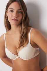 Women'secret GORGEOUS Sujetador push up relleno aro encaje blanco marfil marfil