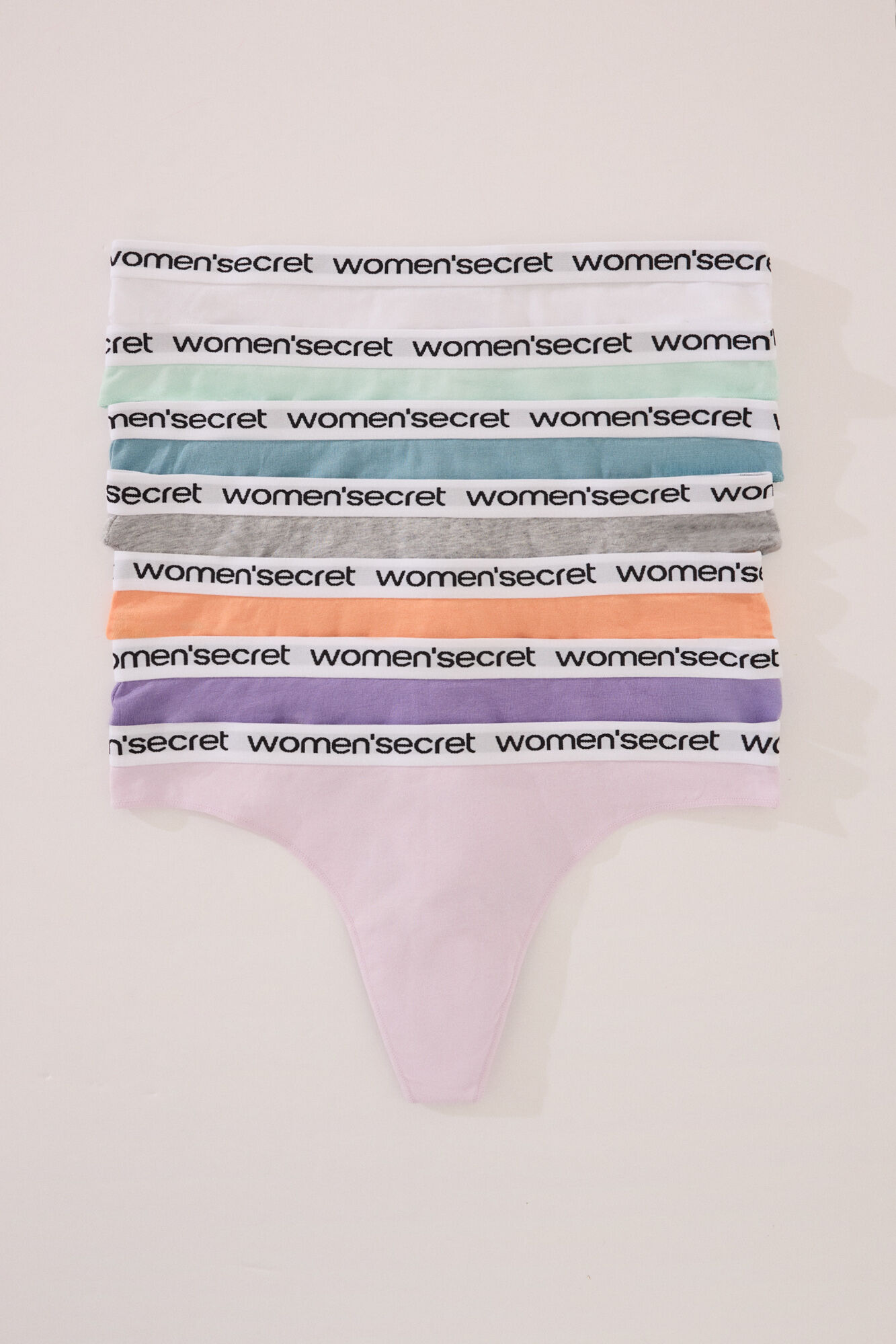 Women'secret Pack 7 tangas algod&oacute;n colores vivos