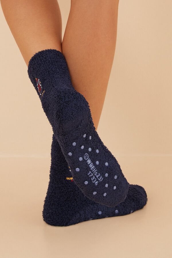 Women'secret Calcetines pelo Harry Potter azul marino azul
