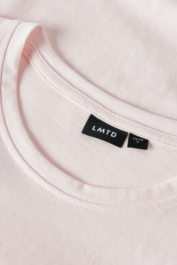 Lmtd T-shirt de manga curta com franzido rosa