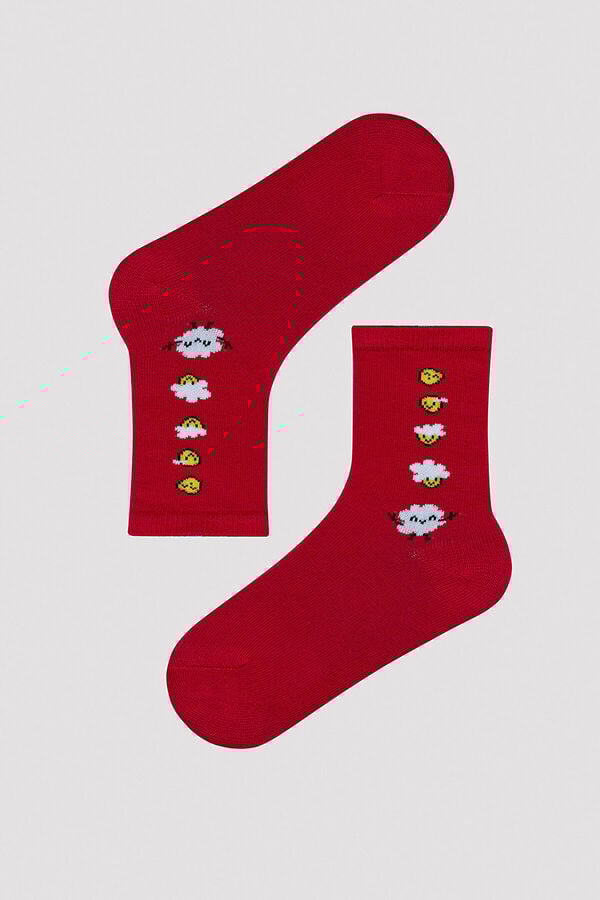 Penti Pacote de 3 pares de meias de pipocas para menino estampado