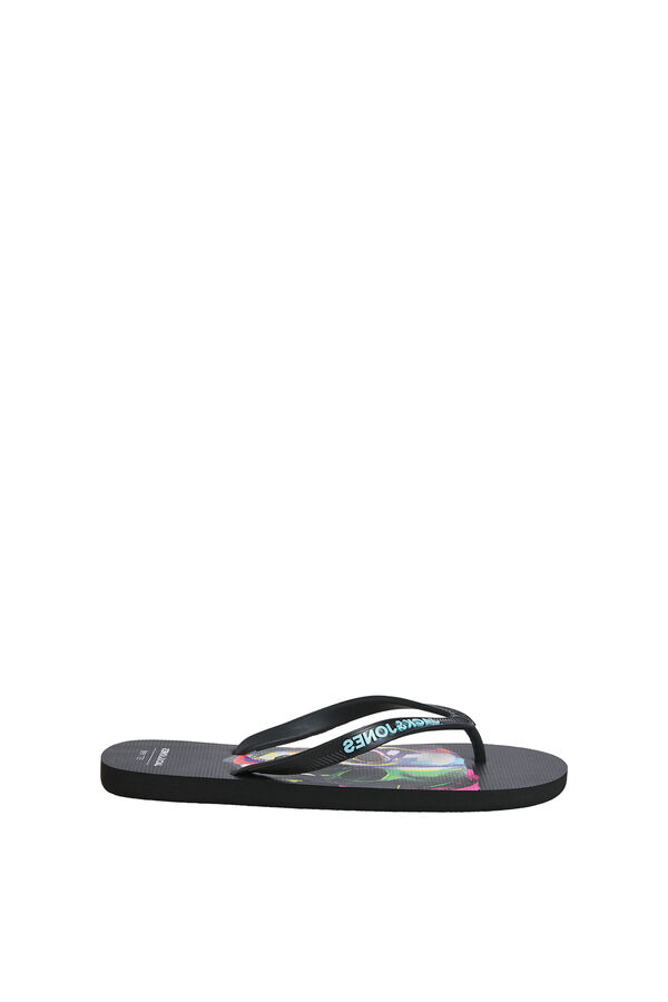 Jack & Jones Chanclas flip-flop estampadas negro