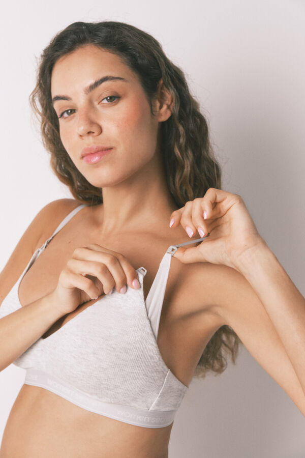 Women'secret Soutien de maternity de algod&atilde;o cinza NATURAL cinzento