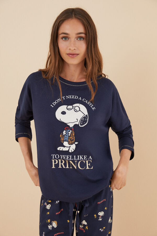 Women'secret Pijama 100% algod&oacute;n Snoopy 'Prince' azul