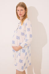 Women'secret Camis&oacute;n corto "maternity" blanco estampado boho marfil