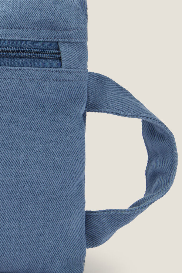 Textura Neceser de algod&oacute;n twill azul