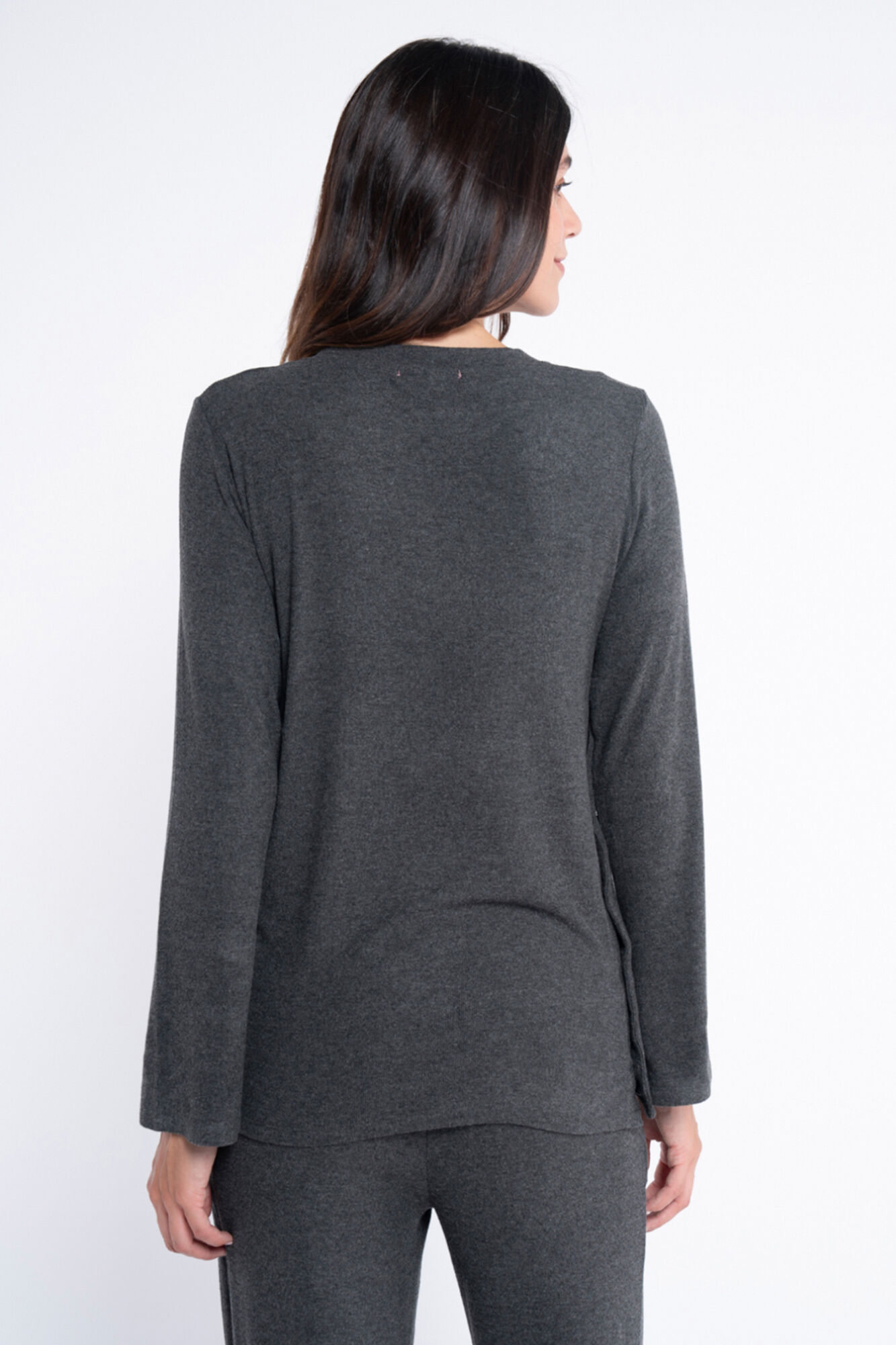 Ohma! Mochila para casa com tecido macio e bot&otilde;es