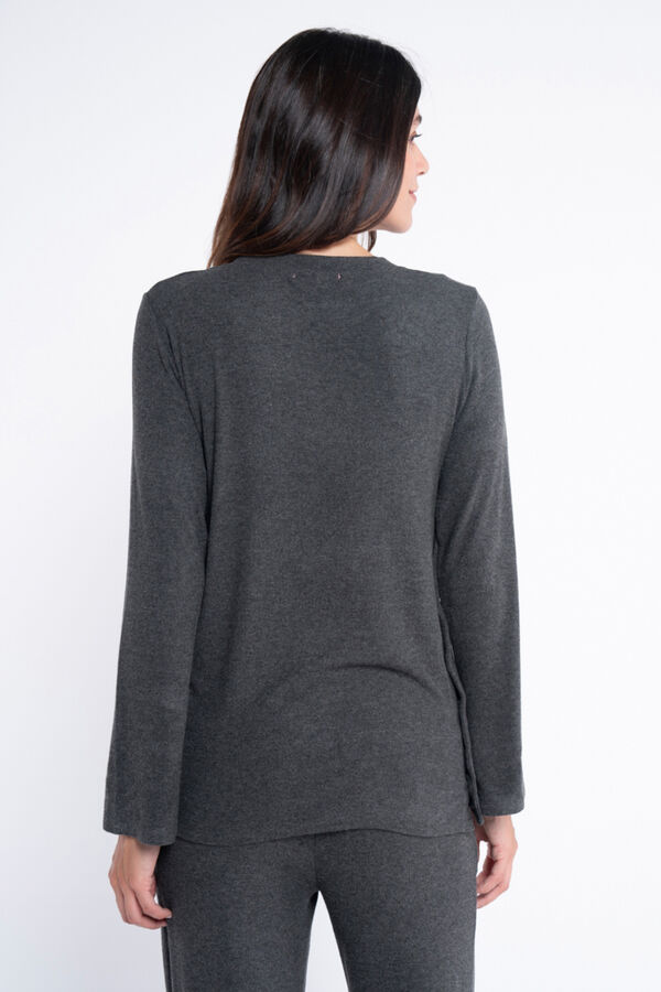 Ohma! Pack home con tejido soft y botones gris