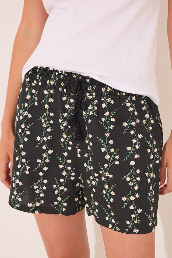Women'secret Pijama curto com estampa floral bege
