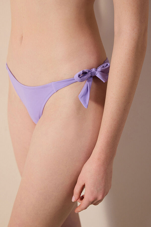 Penti Braguita de bikini tipo tanga de color morado morado/lila