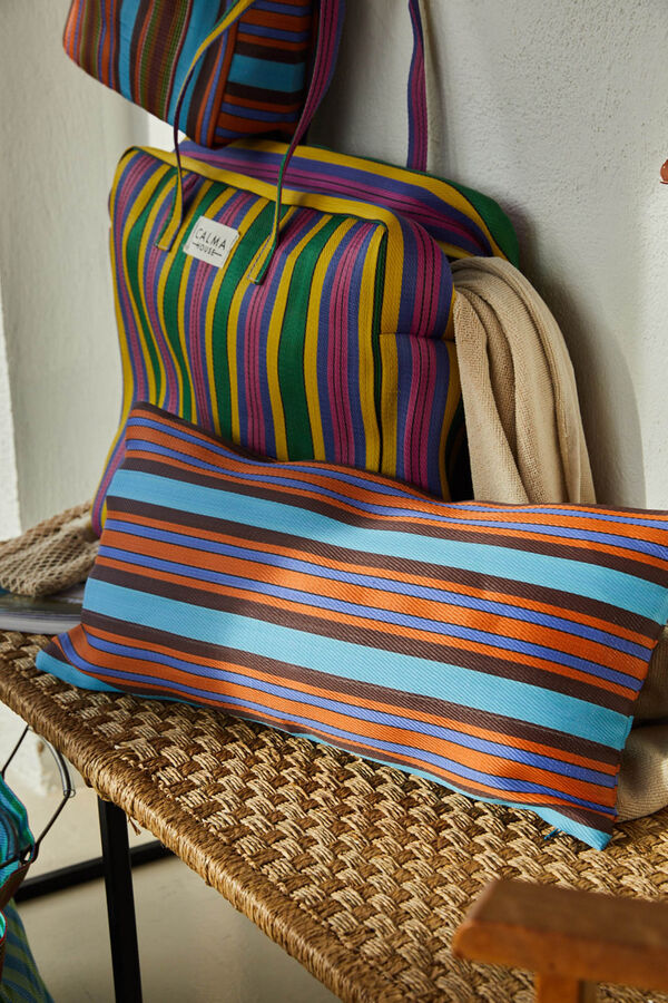 Calma House Capa de coxim PET reciclada multicor Berlin estampado