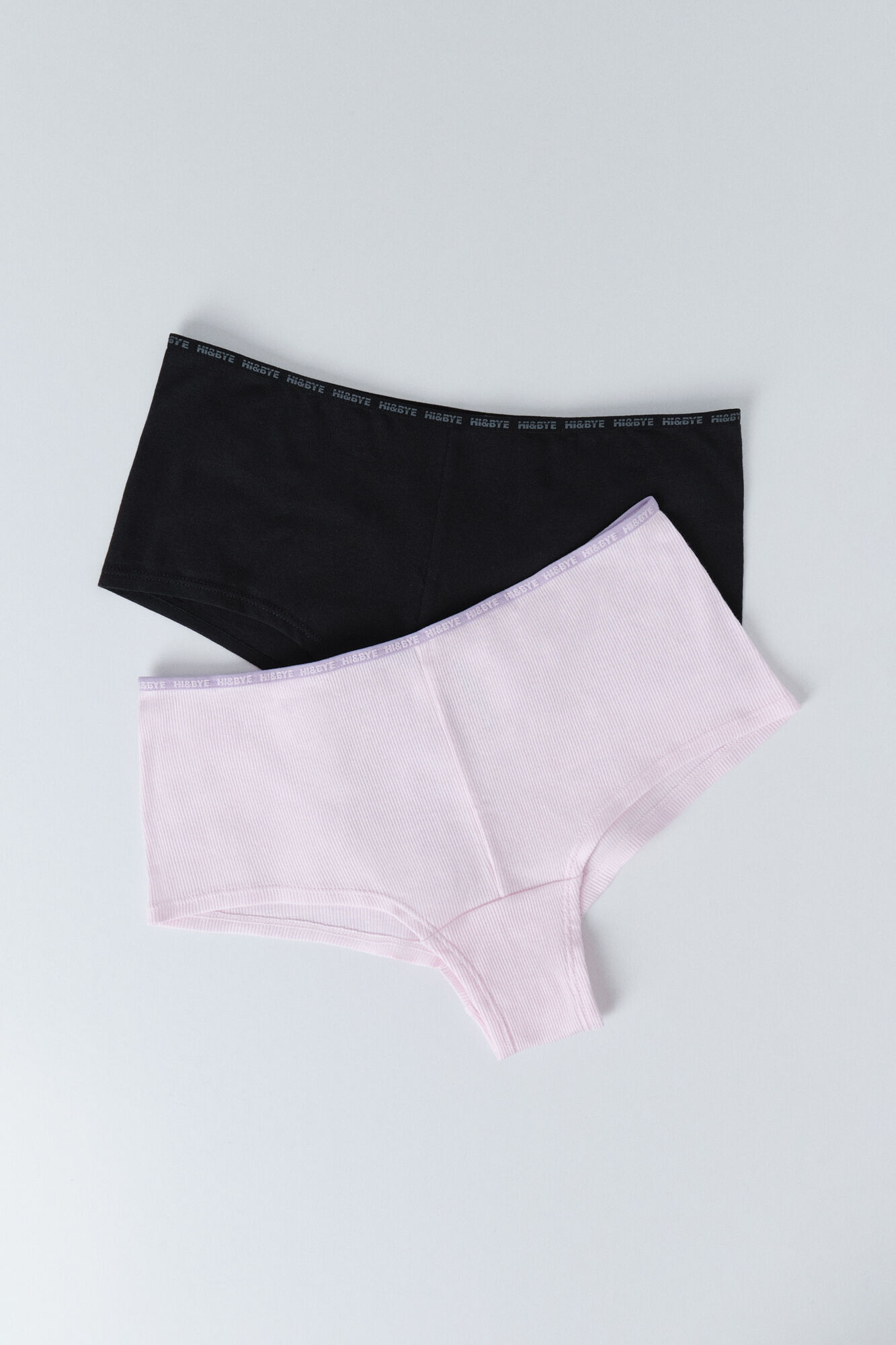 HI&BYE Pacote de 2 cuecas boxer pretas e rosa