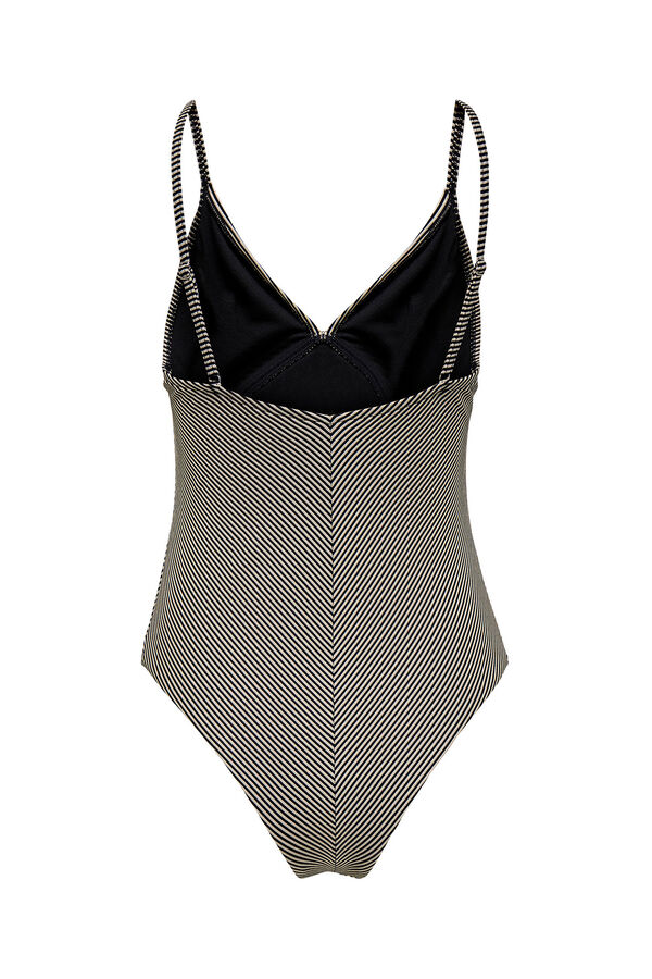 Only Mai&ocirc; riscas e com aro de lurex preto