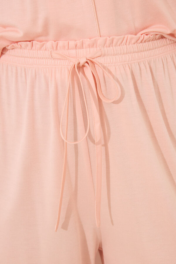 Women'secret  Pijama camiseiro de viscose laranja vermelho