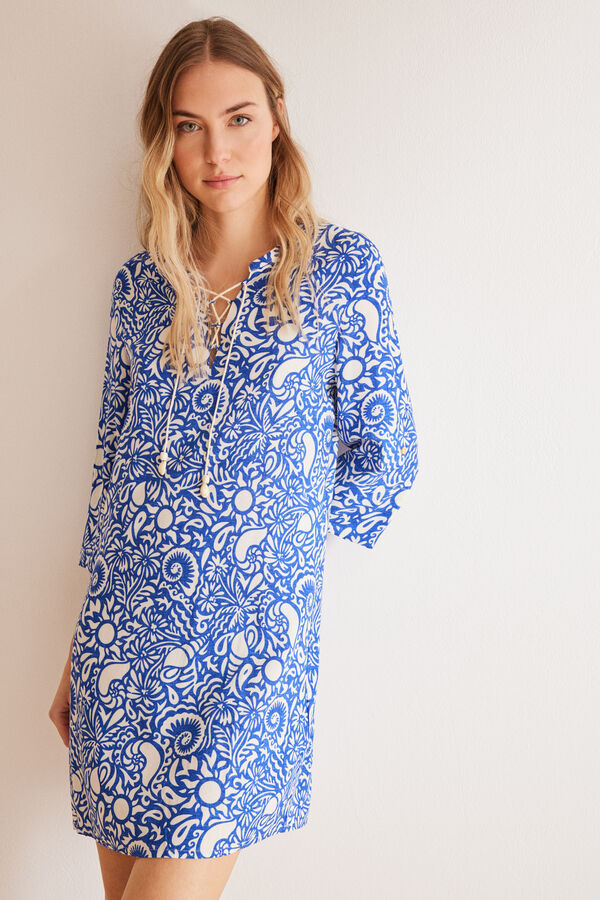 Women'secret Camisola playa estampado conchas estampado