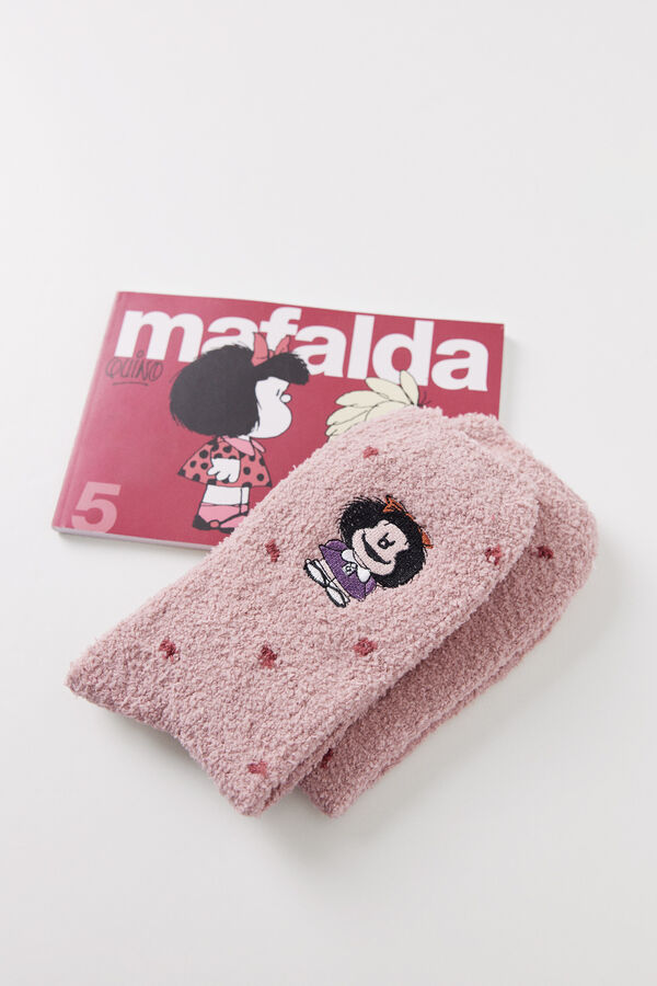 Women'secret Mafalda meias longas de pelo rosas rosa